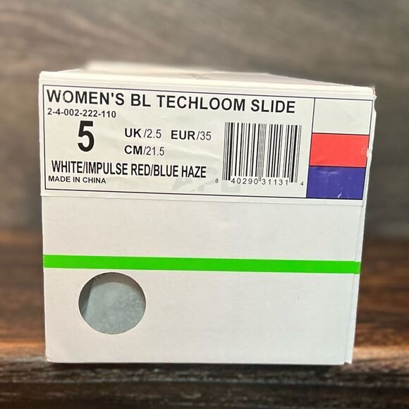 APL Big Logo TechLoom Slide Sandal in White/Impulse Red/Blue Haze.🤍💙 Size 5. N - Picture 16 of 16